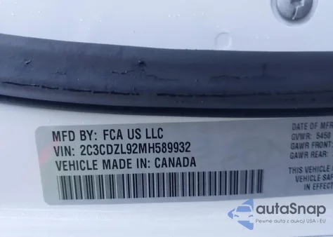 2021 Dodge Challenger Srt Hellcat Redeye Widebody from USA, damaged, VIN 2C3CDZL92MH589932